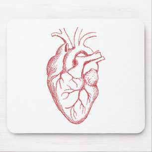 Anatomie des menschlichen Herzens zeichnend Mousepad
