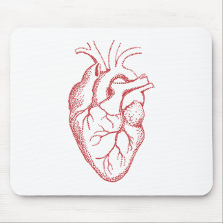 Anatomie des menschlichen Herzens zeichnend Mousepad