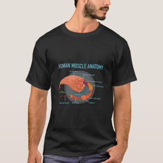 Anatomie des Muskels der Hu für die Medizin T-Shirt