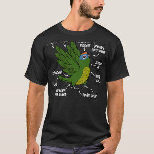 Anatomie des Papageis I Peach fronted Conure T-Shirt