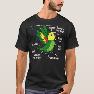 Anatomie des Papageis I zweigelber Amazonaskopf T-Shirt