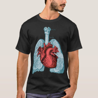 Anatomie des roten Herzens und der Lunge T-Shirt