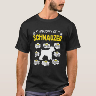 Anatomie des Schnauzer-Hundes T-Shirt