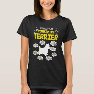 Anatomie des Yorkshire Terrier Dog T-Shirt