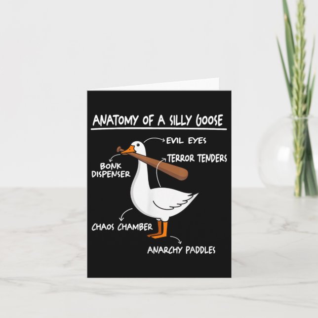 Anatomie einer Albernen Gans Karte (Vorderseite)