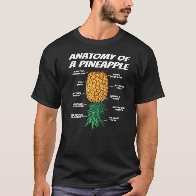 Anatomie einer Ananas auf der Ananas T-Shirt (Vorderseite)