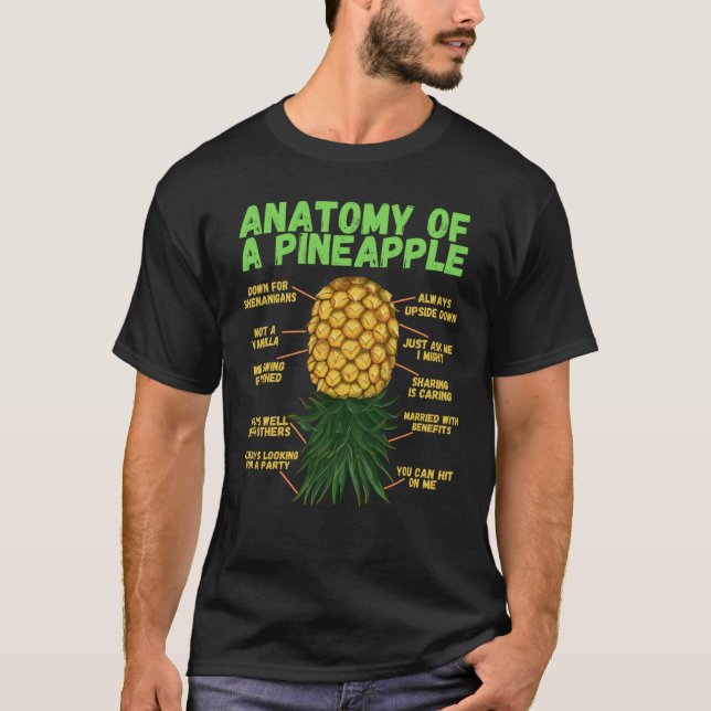 Anatomie einer Ananas auf der Ananas T-Shirt (Vorderseite)