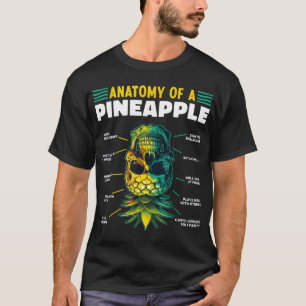 Anatomie einer Ananas Funny Upside Down Pineaple T-Shirt