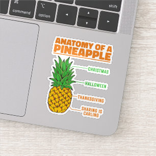Anatomie einer Ananas Liebhaberfamilie Cool Aufkleber