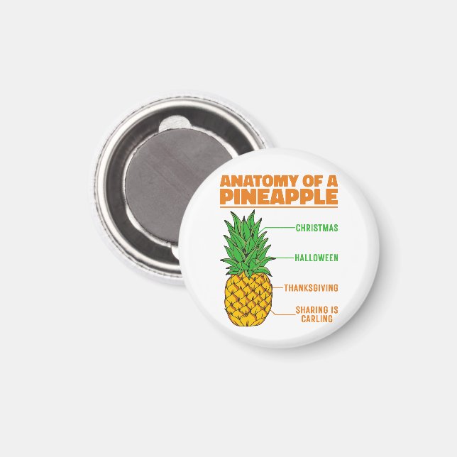 Anatomie einer Ananas Liebhaberfamilie Cool Magnet (Vorderseite/Rückseite)