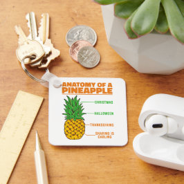 Anatomie einer Ananas Liebhaberfamilie Cool Schlüsselanhänger