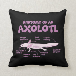 Anatomie einer axolotl axolotls Biologie Wissensch Kissen