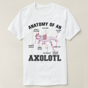 Anatomie einer Axolotl-Biologie T-Shirt