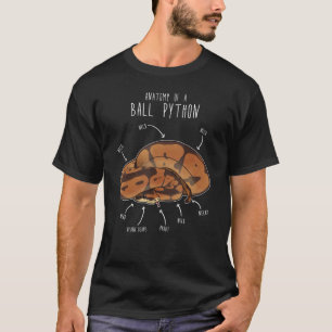 Anatomie einer Ball-Python, Funny Pet Reptile Schl T-Shirt