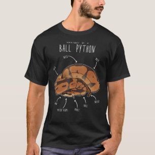 Anatomie einer Ball-Python, Funny Pet Reptile Schl T-Shirt