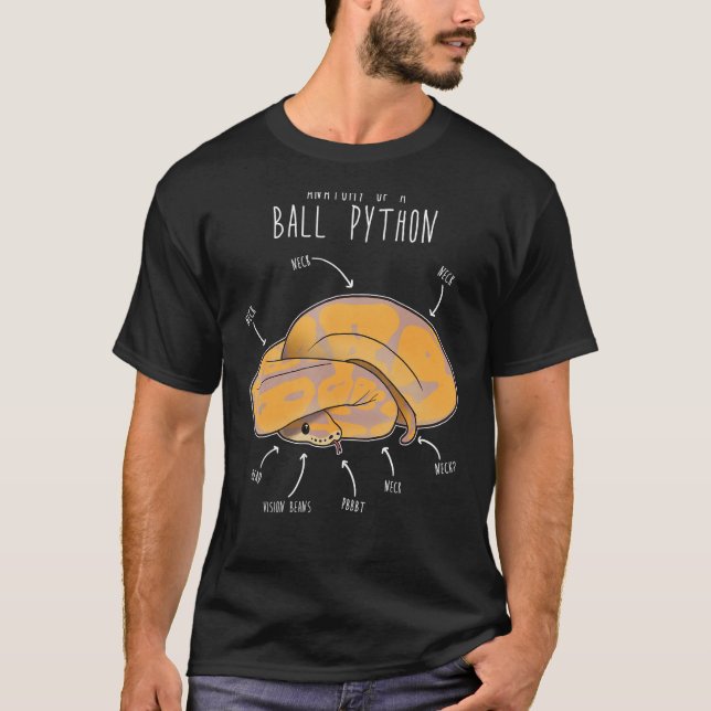 Anatomie einer Bananenballpython, Funny Reptile Sn T-Shirt (Vorderseite)