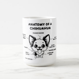 Anatomie einer Chihuahua Funny Dog Jumbo-Tasse Kaffeetasse
