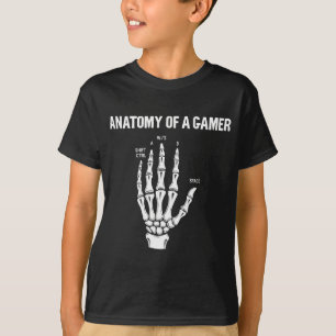 Anatomie einer Gamer Skeleton-Hand T-Shirt