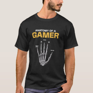 Anatomie einer Gamer-Skelett-Hand Lustiges Video G T-Shirt