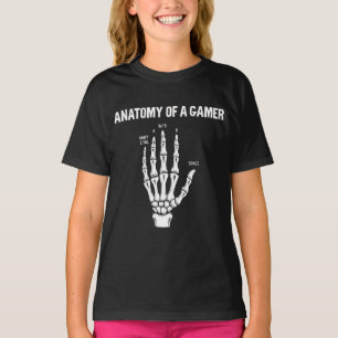 Anatomie einer Gamer-Skeletthand T-Shirt