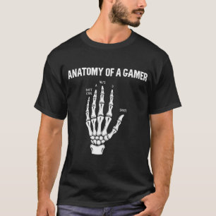 Anatomie einer Gamer-Skeletthand T-Shirt