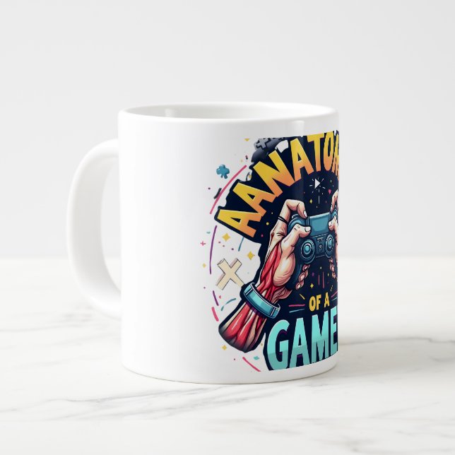 Anatomie einer Gamer-Tasse - Perfektes Geschenk fü Jumbo-Tasse (Vorderseite Links)