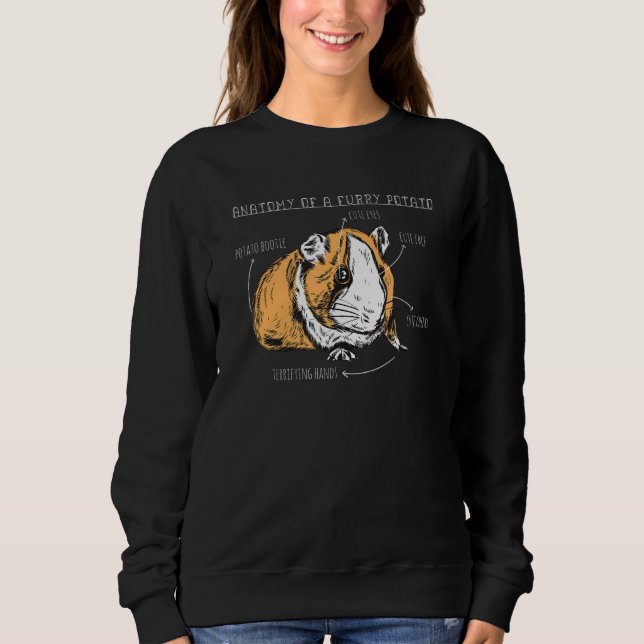 Anatomie einer Guinea aus Furry Potato Schweinefle Sweatshirt (Vorderseite)