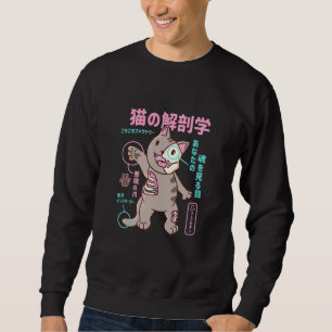 Anatomie einer Katze japanischer Ästhetik der 90er Sweatshirt
