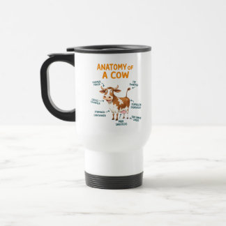 Anatomie-einer-Kuh-Tasse | Lustiger Tag des Arztes Reisebecher