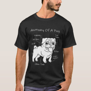 Anatomie einer Mops Lustiges Mops-Geschenk T-Shirt