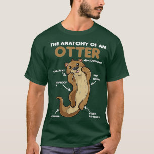 Anatomie einer Otter - 2 niedliche Otter-Erklärung T-Shirt