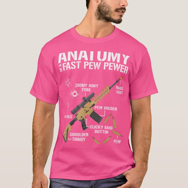 Anatomie einer schnellen Pew Pewer - Rifle - Funny T-Shirt (Vorderseite)