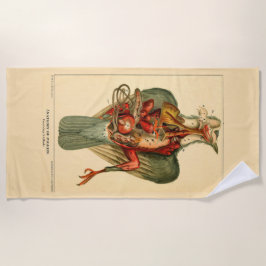 Anatomie einer Taube Strandtuch