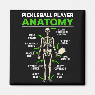 Anatomie einer weiblichen Pickleball-Spielerin lus Magnet