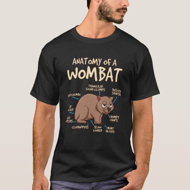 Anatomie einer Wombat T-Shirt (Vorderseite)