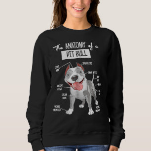 Anatomie eines amerikanischen Pitbull Hundes Lover Sweatshirt