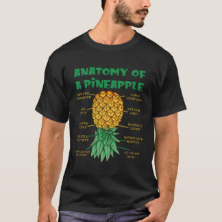 Anatomie eines Ananassschwingers auf dem Kopf T-Shirt