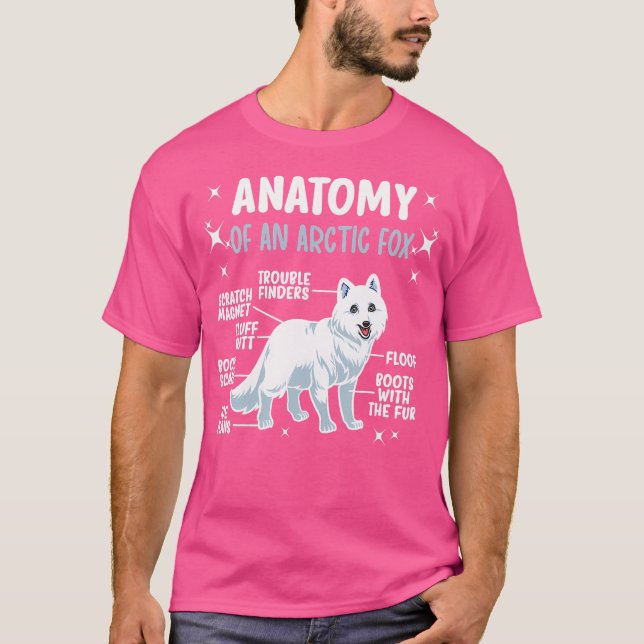 Anatomie eines Arktischen Fuchs Lover Arctic Foxes T-Shirt (Vorderseite)