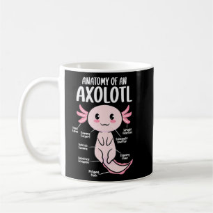 Anatomie eines Axolotl Funny Axolotls Biologie Sci Kaffeetasse