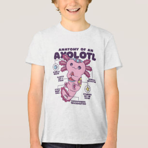 Anatomie eines Axolotl mexikanischen Salamander Ge Tri-Blend Shirt
