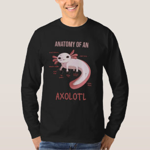 Anatomie eines Axolotl Pet Biologen Diagra T-Shirt