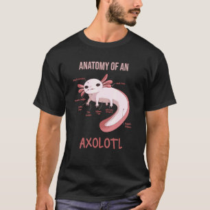 Anatomie eines Axolotl Pet Biologen Diagra T-Shirt