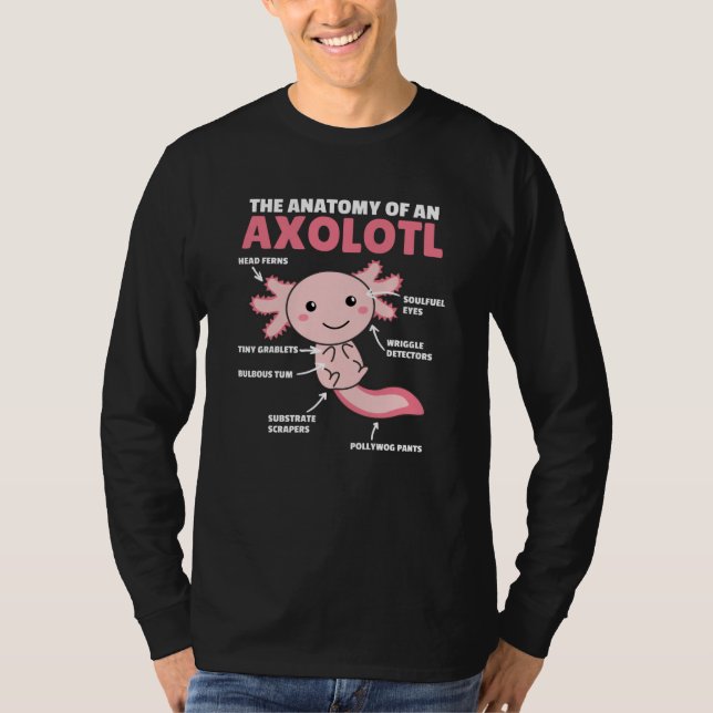 Anatomie eines Axolotl T-Shirt (Vorderseite)