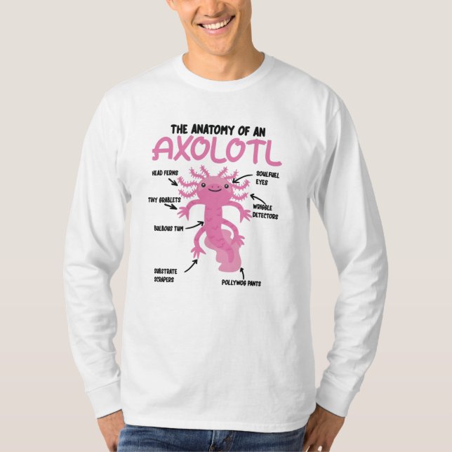 Anatomie eines Axolotl T-Shirt (Vorderseite)