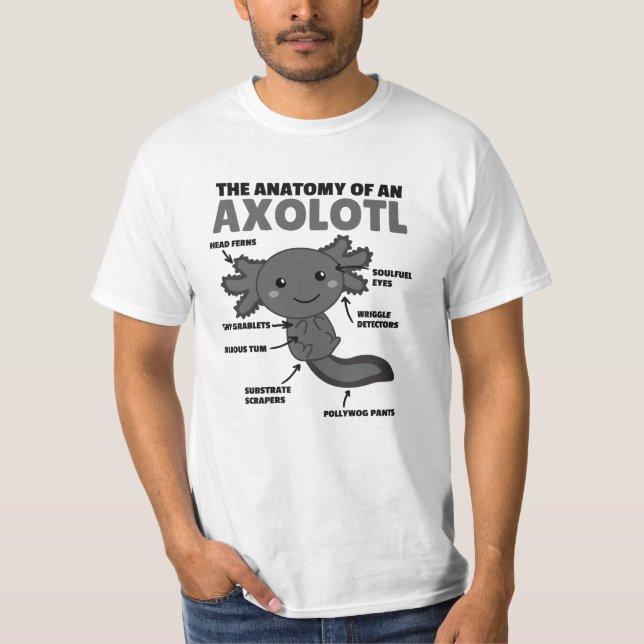 Anatomie eines Axolotl T-Shirt (Vorderseite)