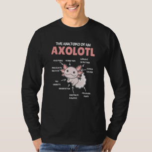 Anatomie eines Axolotls Süßer Axolotl Erklärung 6 T-Shirt