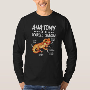 Anatomie eines bärtigen Drachen für Reptilien T-Shirt