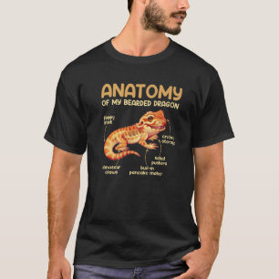 Anatomie eines bärtigen Drachengeschenks für Repti T-Shirt