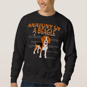 Anatomie eines Beagle Hunde I Liebe Tiere Welpen Sweatshirt