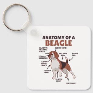 Anatomie eines Beagle Niedliche Hunde Funny Dog Be Schlüsselanhänger